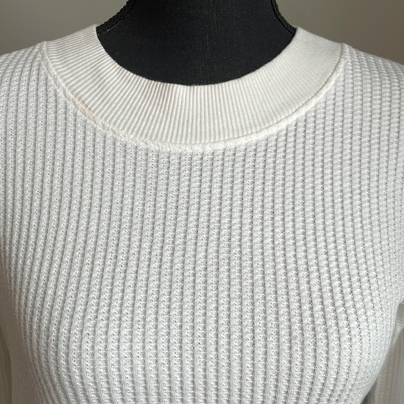 FREE People White Long Sleeve Tunic Sweater Blouse Top Size SP - Picture 4 of 10